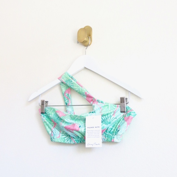 NEW! Kenny Flowers The Sunshine State One Shoulder Bikini Top Flamingo S, M, L - Picture 8 of 13
